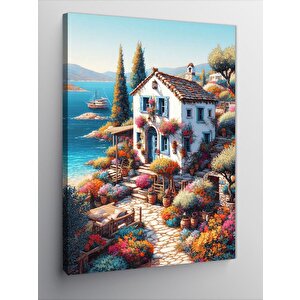 Kanvas Tablo Sahil Kenarındaki Ev