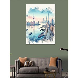 Kanvas Tablo Liman Şehri 100x140 cm