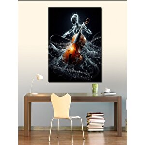 Kanvas Tablo Viyolonsel Çalan Kadın 70x100 cm