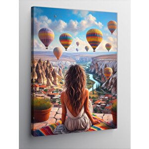 Kanvas Tablo Peri Bacaları Ve Balonlar 100x140 cm