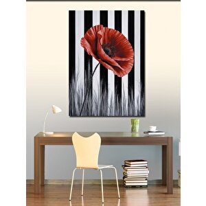 Kanvas Tablo Kırmızı Gelincik Çiçeği 100x140 cm