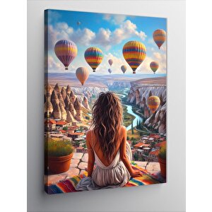 Kanvas Tablo Peri Bacaları Ve Balonlar 70x100 cm