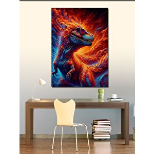 Kanvas Tablo Sevimli Gözlüklü Dinozor 