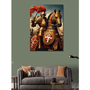 Kanvas Tablo Şövalye Atlı Süvari 70x100 cm