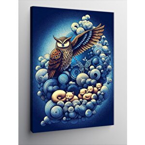 Kanvas Tablo Gece Ve Baykuş 70x100 cm