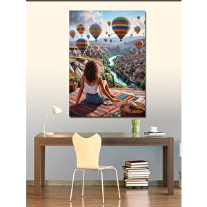 Kanvas Tablo Kapadokya Uçan Balonlar 70x100 cm