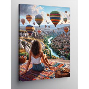 Kanvas Tablo Kapadokya Uçan Balonlar