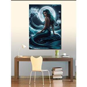 Kanvas Tablo Dolunay Ve Deniz Kızı 70x100 cm