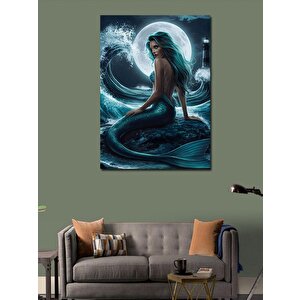 Kanvas Tablo Dolunay Ve Deniz Kızı 70x100 cm