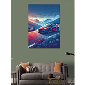 Kanvas Tablo Spor Yarış Arabası 100x140 cm