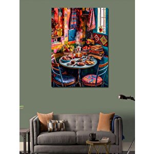 Kanvas Tablo Gökkuşağı Mutfak 100x140 cm