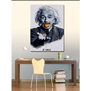 Kanvas Tablo Sarı Dilli Albert Einstein