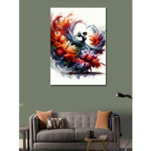 Kanvas Tablo Dans Eden Kadın Ve Çiçekler 100x140 cm