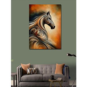 Kanvas Tablo Desenli At 70x100 cm
