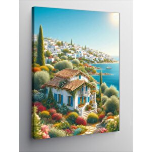 Kanvas Tablo Sahil Kasabası 70x100 cm