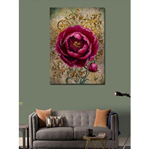 Kanvas Tablo Pembe Çiçek 100x140 cm