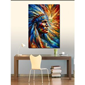 Kanvas Tablo Kızılderili Adam 70x100 cm