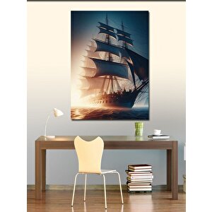 Kanvas Tablo Güneş Veya Kendi Gemi 100x140 cm