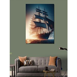 Kanvas Tablo Güneş Veya Kendi Gemi 100x140 cm