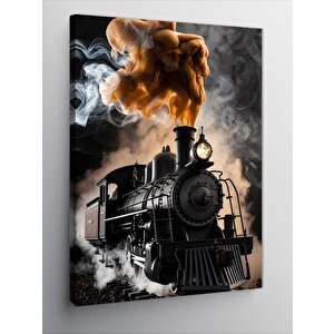 Kanvas Tablo Buharlı Tren Lokomotif