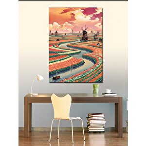 Kanvas Tablo Lale Tarlaları 100x140 cm
