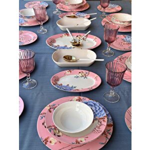 Yemek Takımı Floral Pink 41 Parça 6 Kişilik