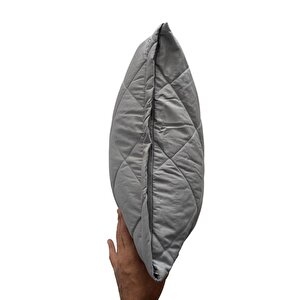 Renkli Yastık Alezi %100 Pamuklu 50x70 Yastık Koruyucu Gri (sıvı Geçirmez Değil) (4 Adet) 4 Adet