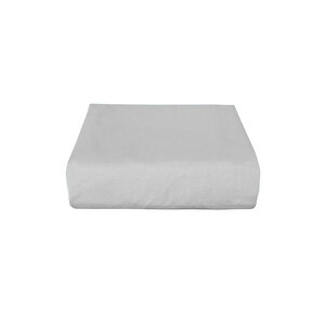 Çift Kişilik Düz Penye  %100 Pamuklu Lastikli Çarşaf 180x200 Açık Gri