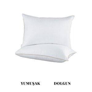 Premium Otel Yastığı, Nano Jel, Dolgun Yastık, Kaz Tüyü Yumuşaklığı, (1000 Gram), 50x70