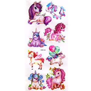 Duvar Sticker Kabartmalı 3 Boyutlu Sticker, 3d Duvar Stiker (xmb004) 55x25 Cm - Unicorn Sevimli