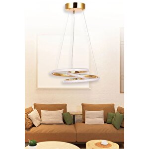 Tekli Kaos Gold 3 Renk Led Avize Sarkıt Modern