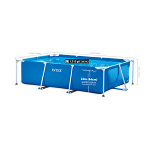 Dikdörtgen Prefabrik Aile Havuzu 300x200x75cm 28272