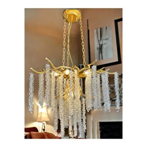 Luxury Gold - Altın Kaplama Serip Avize - Salon / Oturma Odası - Yatak Odası - Hotel Ve Showroom