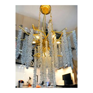 Luxury Gold - Altın Kaplama Serip Avize - Salon / Oturma Odası - Yatak Odası - Hotel Ve Showroom