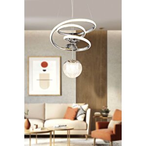 Kaos Mini Modern Sarkıt Led Avize Taşlı