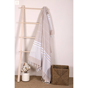 Çizgili %100 Pamuk Soft Peştemal Banyo Plaj Havlusu 100x180 Cm