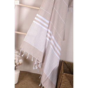 Çizgili %100 Pamuk Soft Peştemal Banyo Plaj Havlusu 100x180 Cm