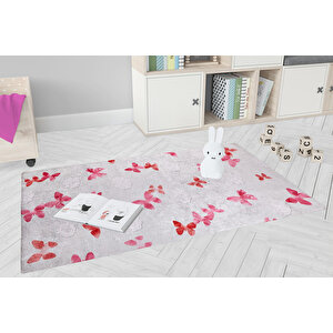 Çocuk Halısı Ve Bebek Halısı Yıkanabilir Kaymaz Taban Pembe Desen Dijital Baskı Halı Hc049