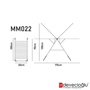 Mm022 Comfort Kalın Borulu Çamaşır Kurutma Askılığı