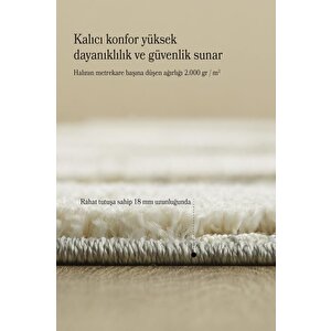 Yumuşak Bukle Tabanlı Modern Kabartmalı 3d Zigzag Desenli Gri Renkli Halı