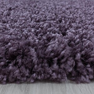 Yumuşak Yüksek Havlı 30 Mm Shaggy Salon Halısı Düz Mor Lila Renkli 160x230 cm