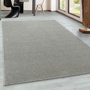 Yumuşak Kısa Havlı Modern Halı Düz Krem Renkli Halı 80x150 cm