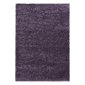 Yumuşak Yüksek Havlı 30 Mm Shaggy Salon Halısı Düz Mor Lila Renkli