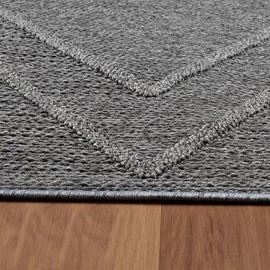 Balkon Teras Bahçe Mutfak Dış Mekan Halısı İskandinav Tarzı Geometrik Desenli Gri Renkli Halı 160x230 cm