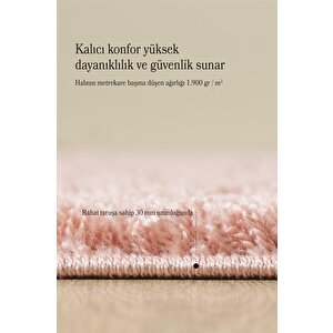 Yuvarlak Halı Yumuşak Yüksek Havlı 30 Mm Shaggy Salon Halısı Düz Gül Kurusu Pembe Renkli