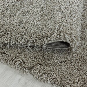 Yumuşak Yüksek Havlı 30 Mm Shaggy Salon Halısı Düz Gümüş Boz Toprak Renkli 60x110 cm
