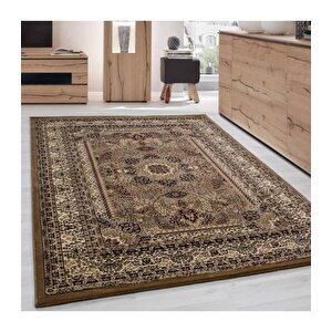 Klasik Desenli Halı Iran Tarzı Süslemeler Bej Siyah Krem Renkler 120x170 cm