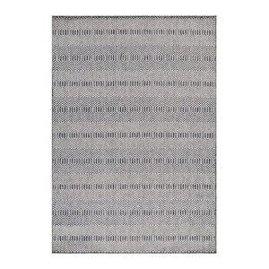 Bahçe Balkon Dış Mekan Teras Halısı Kilim Desenli Gri Renkli Halı