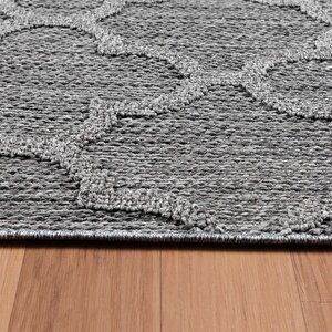 Balkon Teras Bahçe Mutfak Dış Mekan Halısı İskandinav Desenli Gri Renkli Halı 60x100 cm