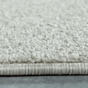 Yumuşak Kısa Havlı Modern Halı Düz Krem Renkli Halı 100x300 cm